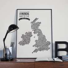 Load image into Gallery viewer, A Musical Map of the Britsh Isles - A3 Print - Rich Storey Designs
