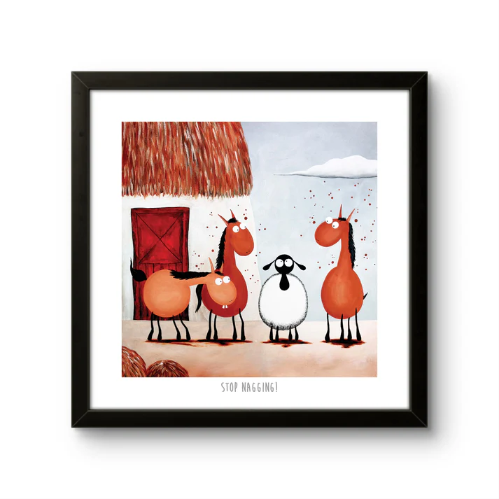 Print - Stop Nagging! - Horse Puns - Mervyn Tay Art