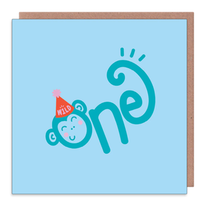 Age Card - 1 - Wild One Birthday card - Whale and Bird