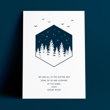 Load image into Gallery viewer, Print - A3 - Looking at the Stars - Oscar Wilde Literary Print - Blush and Blossom
