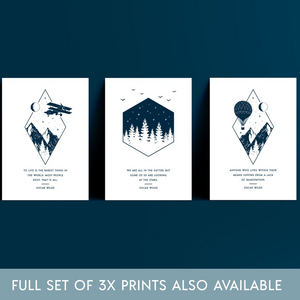 Print - A3 - Lack of Imagination - Oscar Wilde Literary Print - Blush and Blossom