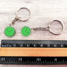 Load image into Gallery viewer, Acrylic Keyring - Pea of Positivity - Cute mini positivity key ring - By Kate Elford
