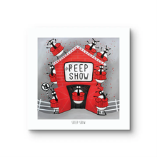 Load image into Gallery viewer, Print - Sheep Show - Sheep Puns - Peep Show - Mervyn Tay Art
