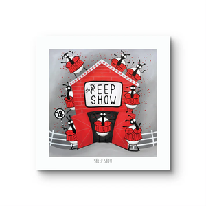 Print - Sheep Show - Sheep Puns - Peep Show - Mervyn Tay Art