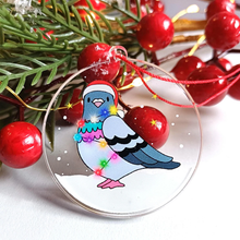 Load image into Gallery viewer, Acrylic Christmas Decoration - Pigeon - By Kate Elford
