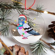 Load image into Gallery viewer, Acrylic Christmas Decoration - Pigeon - By Kate Elford
