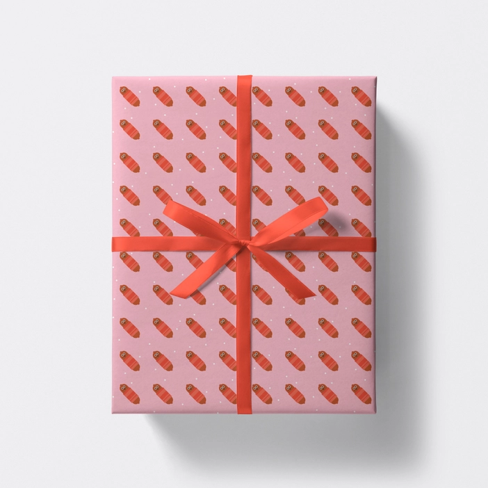 Christmas Gift Wrap - Pigs in Blankets - Studio Boketto