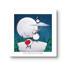 Load image into Gallery viewer, Print - Ewe&#39;ve Taken a Piste of my Heart - Sheep Puns - Skiiing - Mervyn Tay Art

