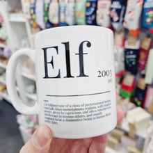 Load and play video in Gallery viewer, Movie Dictionary Description Quote Christmas Mug - Elf - Movie Prints by Zwag
