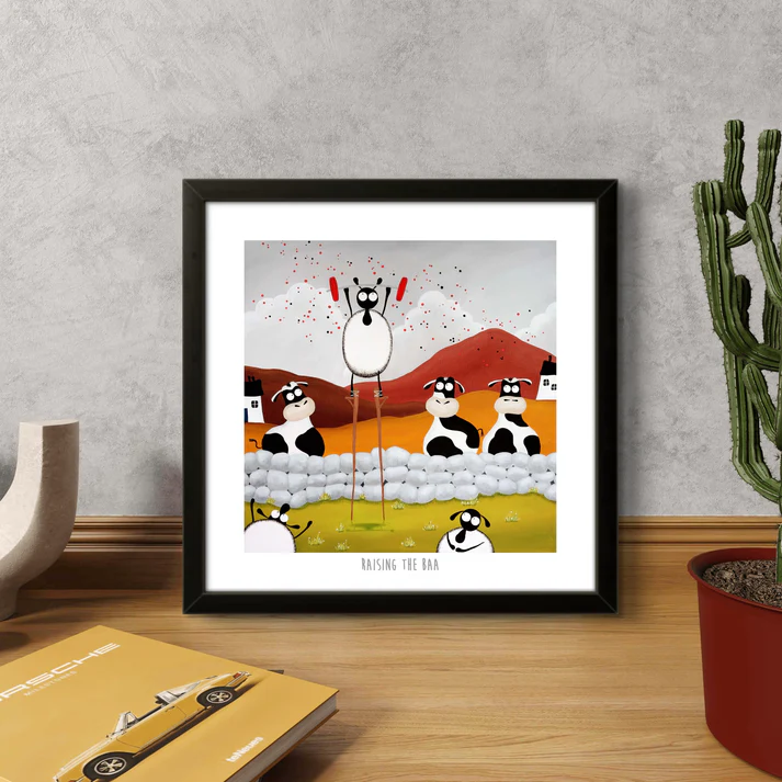 Print - Raising the Baa - Sheep Puns - Mervyn Tay Art
