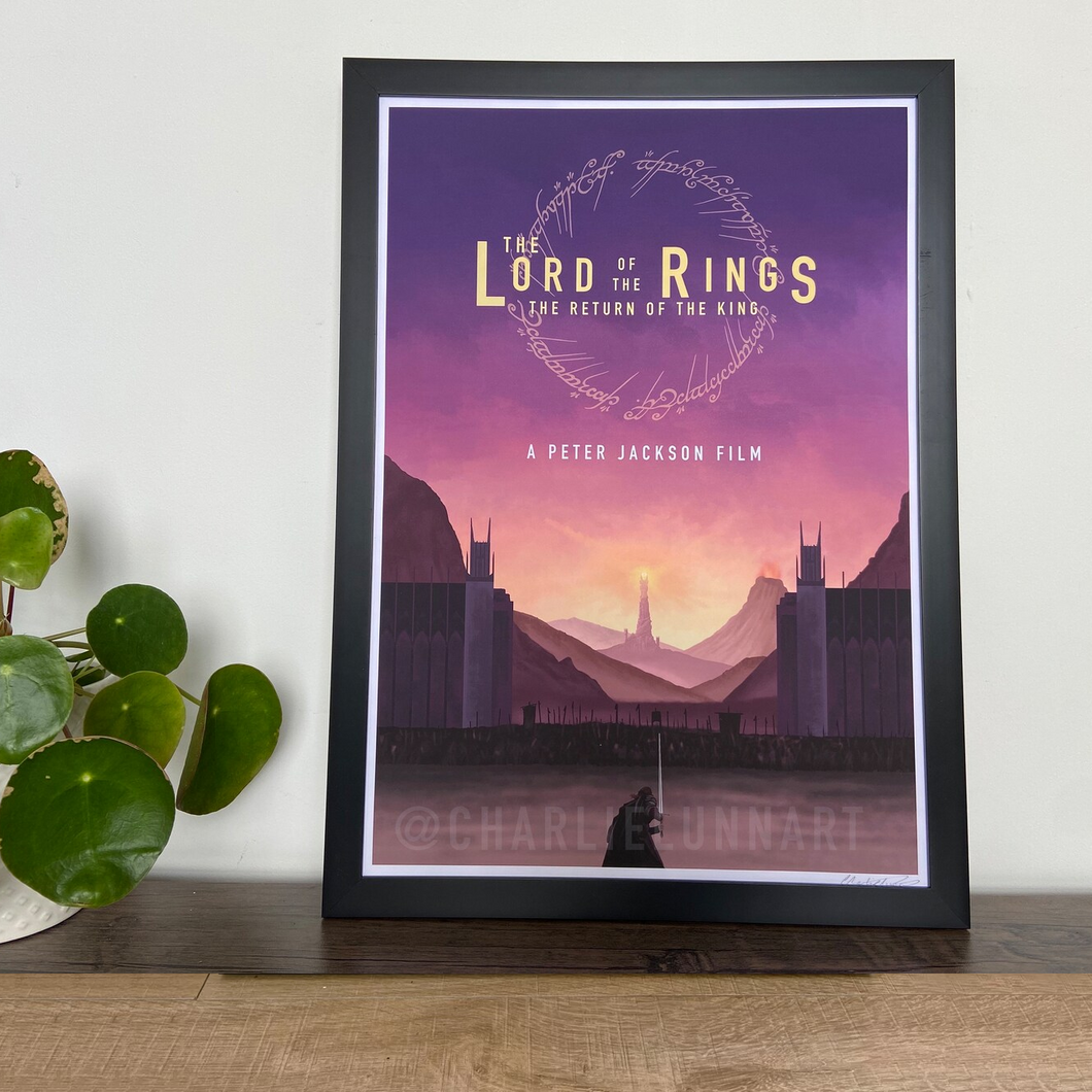 Film and TV Print - Lord of the Rings - Return of the King - A4 Print - Charlie Lunn Art