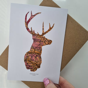 Vintage Map silhouette cards - Yorkshire and Leeds - Studio Seven
