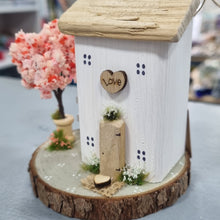 Load image into Gallery viewer, Wooden Cottage - Blossom Cottage with Picket Fence - Tina's Lovely Creations
