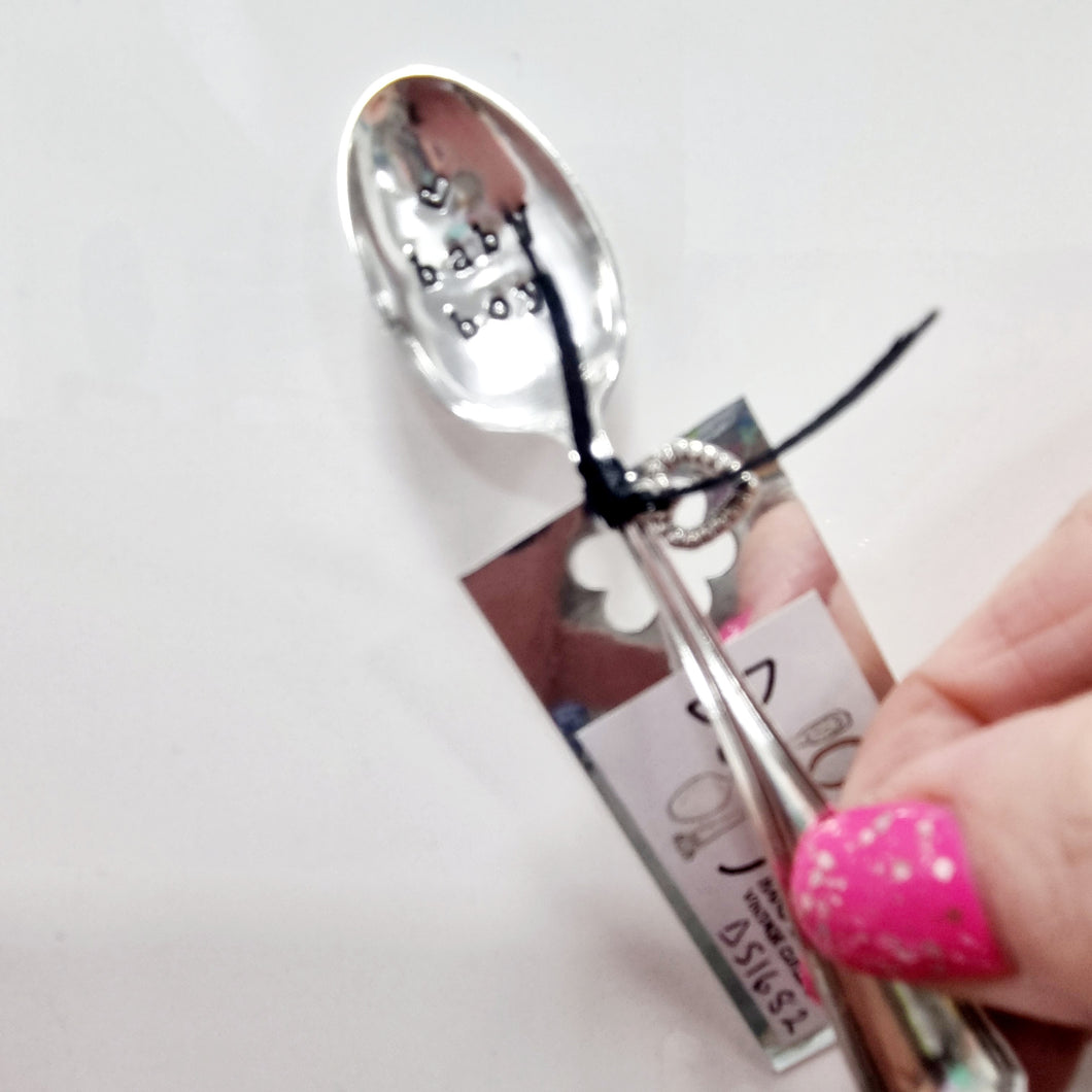 Baby Boy - stamped teaspoon - Dollop and Stir