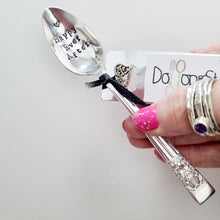 Load image into Gallery viewer, Happy Ever After - stamped teaspoon - Dollop and Stir - Wedding / Engagement gift idea
