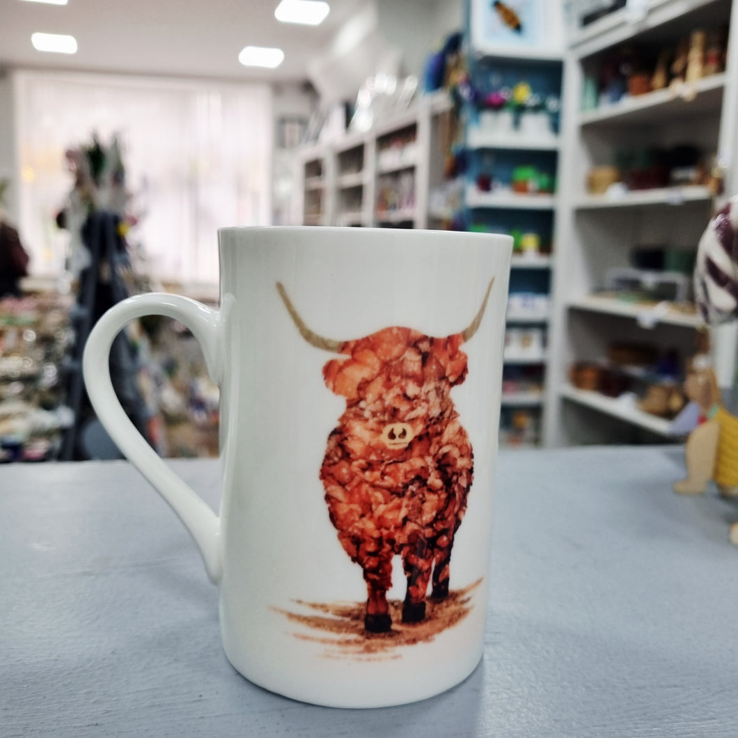 Mug - Highland Cow - Nichol Stokes Designs - Alcohol Ink Artwork