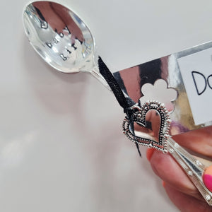 Baby girl - stamped teaspoon - Dollop and Stir