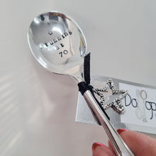 Load image into Gallery viewer, Stunning at 70 - stamped spoon - Dollop and Stir
