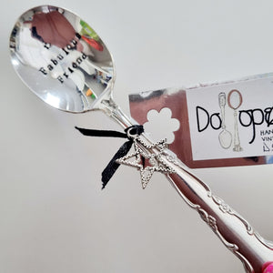Fabulous Friend - stamped spoon - Dollop and Stir