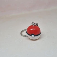 Load image into Gallery viewer, Pokeball Polymer Clay Keyring - Pokemon fans - Luuce Creates
