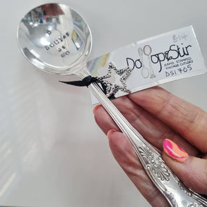 SOUPer at 60 - stamped spoon - Dollop and Stir