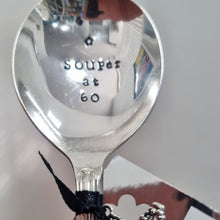 Load image into Gallery viewer, SOUPer at 60 - stamped spoon - Dollop and Stir
