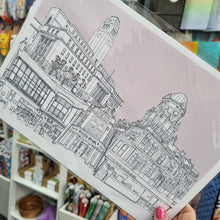 Load image into Gallery viewer, Hyde Park Leeds Collage - Illustration - A4 print - Art by Arjo - Yorkshire Art - Leeds
