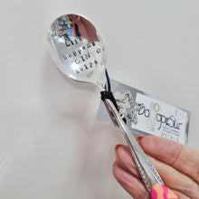 Load image into Gallery viewer, Life happens... Gin helps - stamped spoon - Dollop and Stir
