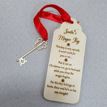Load image into Gallery viewer, Santas Magic Key - Wooden engraved keepsake - Woodsmiths Family Business - Christmas Eve

