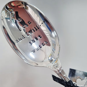 I can and I will...just watch - stamped spoon - Dollop and Stir
