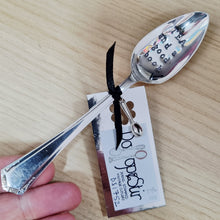 Load image into Gallery viewer, Tea and a good book - stamped teaspoon - Dollop and Stir
