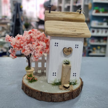 Load image into Gallery viewer, Wooden Cottage - Blossom Cottage with Picket Fence - Tina's Lovely Creations
