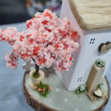 Load image into Gallery viewer, Wooden Cottage - Blossom Cottage with Picket Fence - Tina's Lovely Creations
