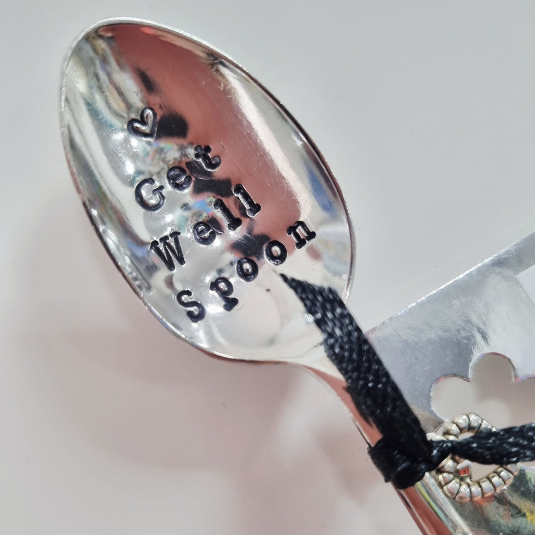 Get Well Spoon - stamped teaspoon - Dollop and Stir