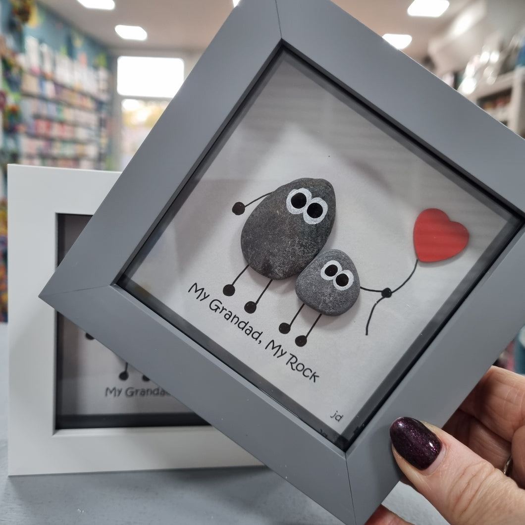 My Grandad, My Rock - Pebble Art Frame - Pebbled19