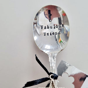Fabulous Friend - stamped spoon - Dollop and Stir