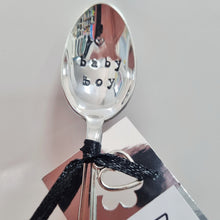 Load image into Gallery viewer, Baby Boy - stamped teaspoon - Dollop and Stir
