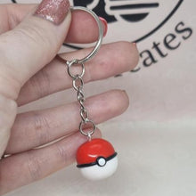 Load image into Gallery viewer, Pokeball Polymer Clay Keyring - Pokemon fans - Luuce Creates
