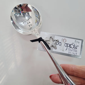 SOUPer at 70 - stamped spoon - Dollop and Stir