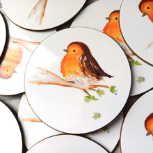 Load image into Gallery viewer, Coaster - Robin - Round Coaster - By Kate Elford
