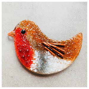 Make at Home Fused Glass Kit - Robin - DIY kit - Twice Fired