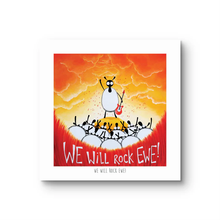 Load image into Gallery viewer, Print - We Will Rock Ewe - Sheep Puns - Queen - Mervyn Tay Art

