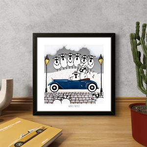 Print - Wools Royce - Sheep Puns - Rolls Royce - Mervyn Tay Art