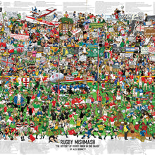 Load image into Gallery viewer, Rugby Mishmash – The History of Rugby Union in One Image - Nostalgia Print - The Mishmash Man
