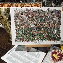 Load image into Gallery viewer, Rugby Mishmash – The History of Rugby Union in One Image - Nostalgia Print - The Mishmash Man
