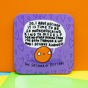 The Satsuma Of Self Care Coaster -Katie Abey - Self Care