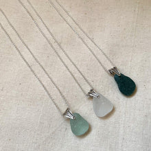 Load image into Gallery viewer, Sea Glass Necklace - Belcher Chain - Sterling Silver - various colours - Fayth Seaglass
