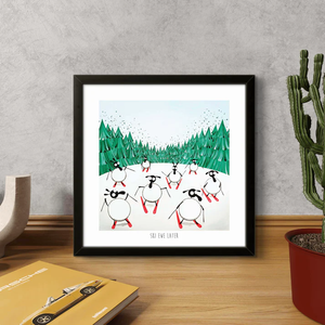 Print - Ski You Later - Sheep Puns - Mervyn Tay Art