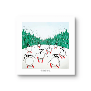 Print - Ski You Later - Sheep Puns - Mervyn Tay Art