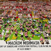 Load image into Gallery viewer, Mackem Mishmash – The History of Sunderland AFC in One Image - Nostalgia Print - The Mishmash Man
